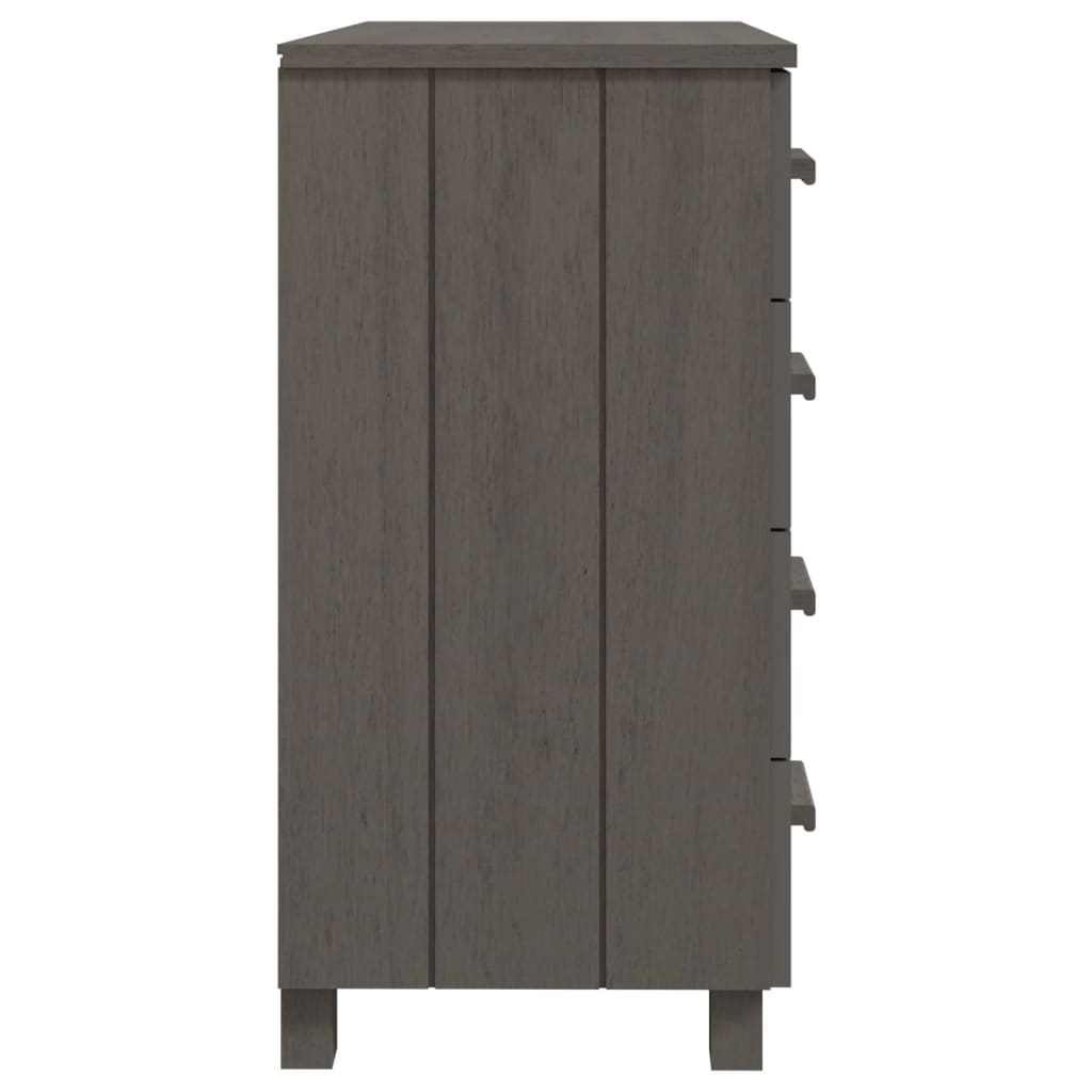 Buffet HAMAR Gris clair 79x40x80 cm Bois massif de pin