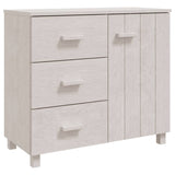 HAMAR White Sideboard 90x40x80 cm Solid pine wood