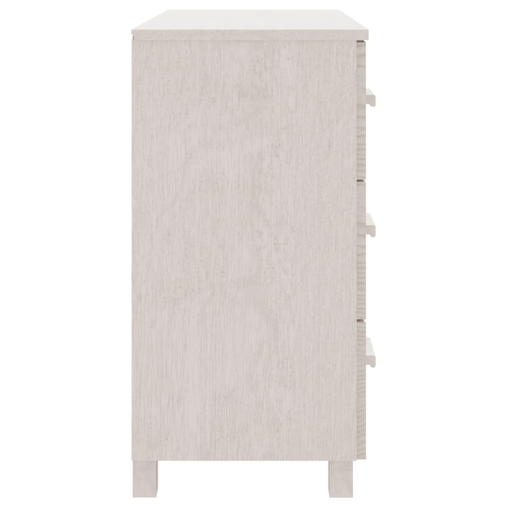 HAMAR White Sideboard 90x40x80 cm Solid pine wood