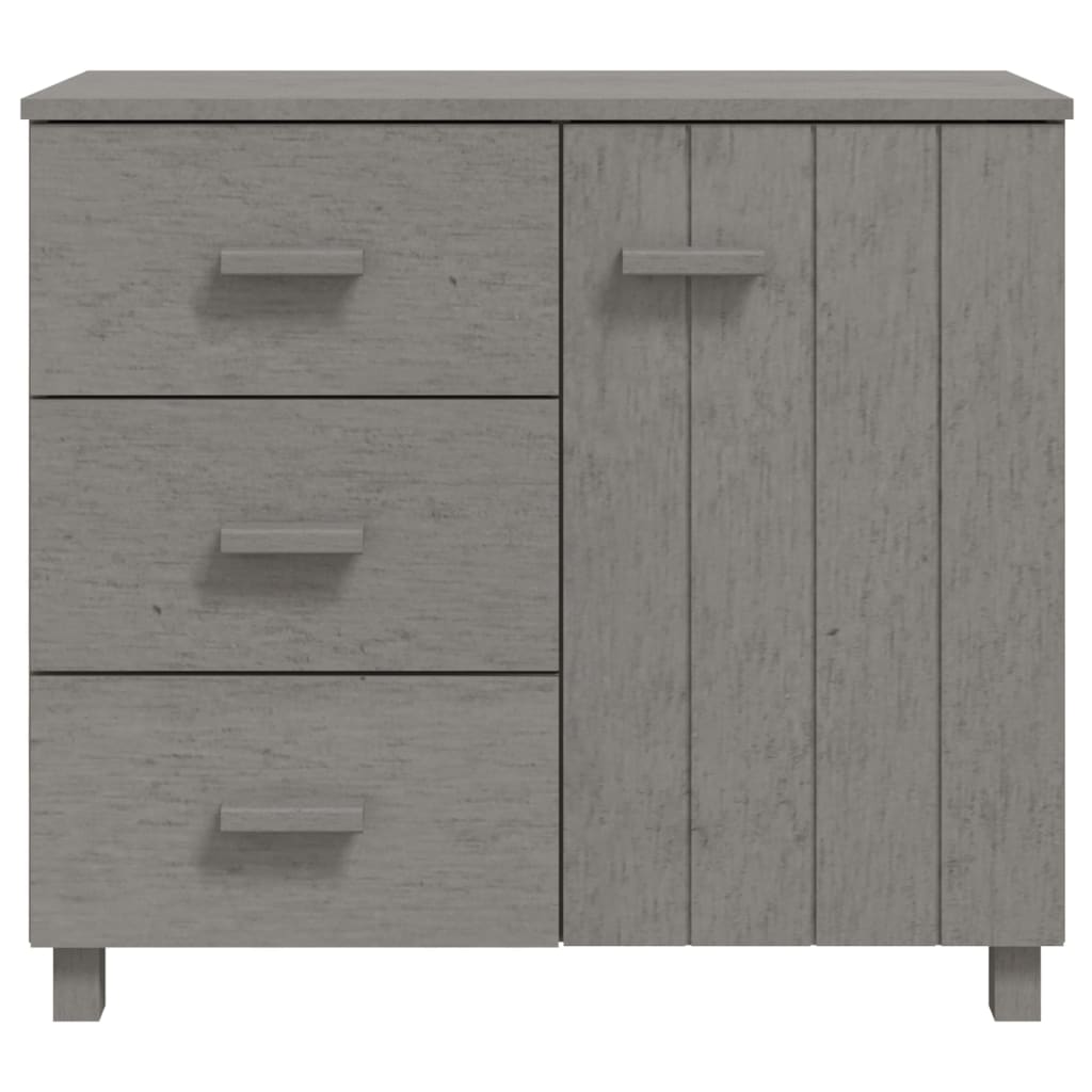 HAMAR Sideboard Hellgrau 90x40x80 cm Massives Kiefernholz