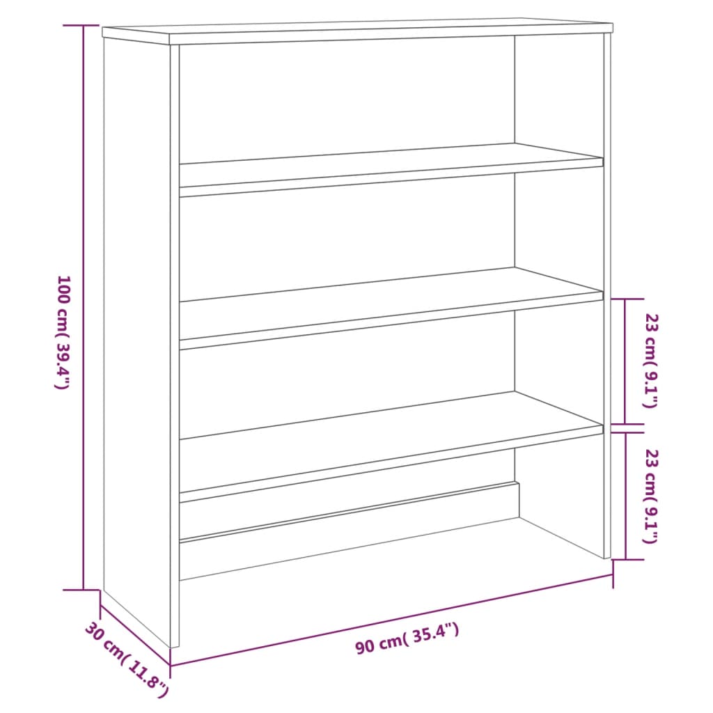 Dessus de buffet HAMAR Marron miel 90x30x100 cm Bois de pin