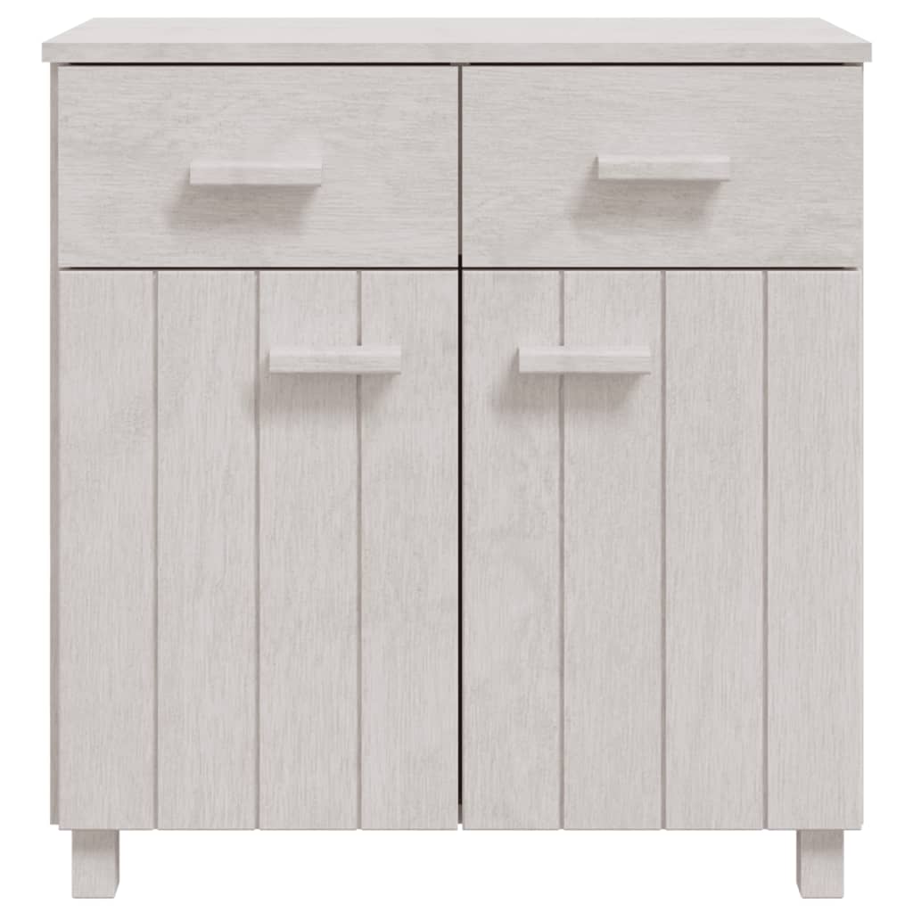 HAMAR Sideboard Weiß 79x40x80 cm Massives Kiefernholz