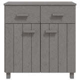 Buffet HAMAR Gris clair 79x40x80 cm Bois massif de pin