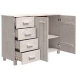 Buffet MOLDE Blanc 113x40x80 cm Bois massif de pin