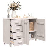 Buffet MOLDE Blanc 113x40x80 cm Bois massif de pin