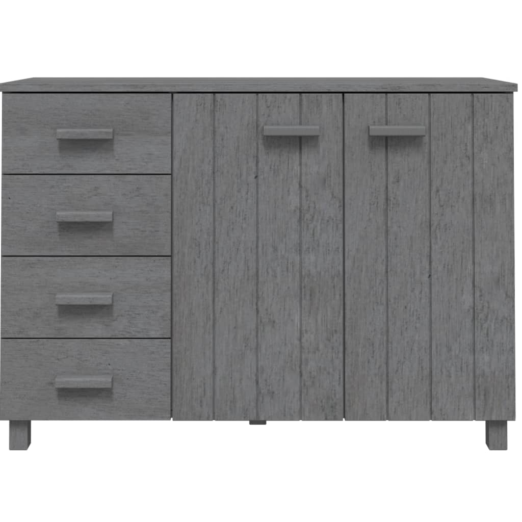 HAMAR Sideboard Dunkelgrau 113x40x80 cm Massives Kiefernholz