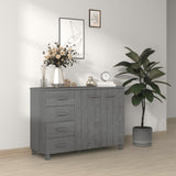 HAMAR Sideboard Dunkelgrau 113x40x80 cm Massives Kiefernholz