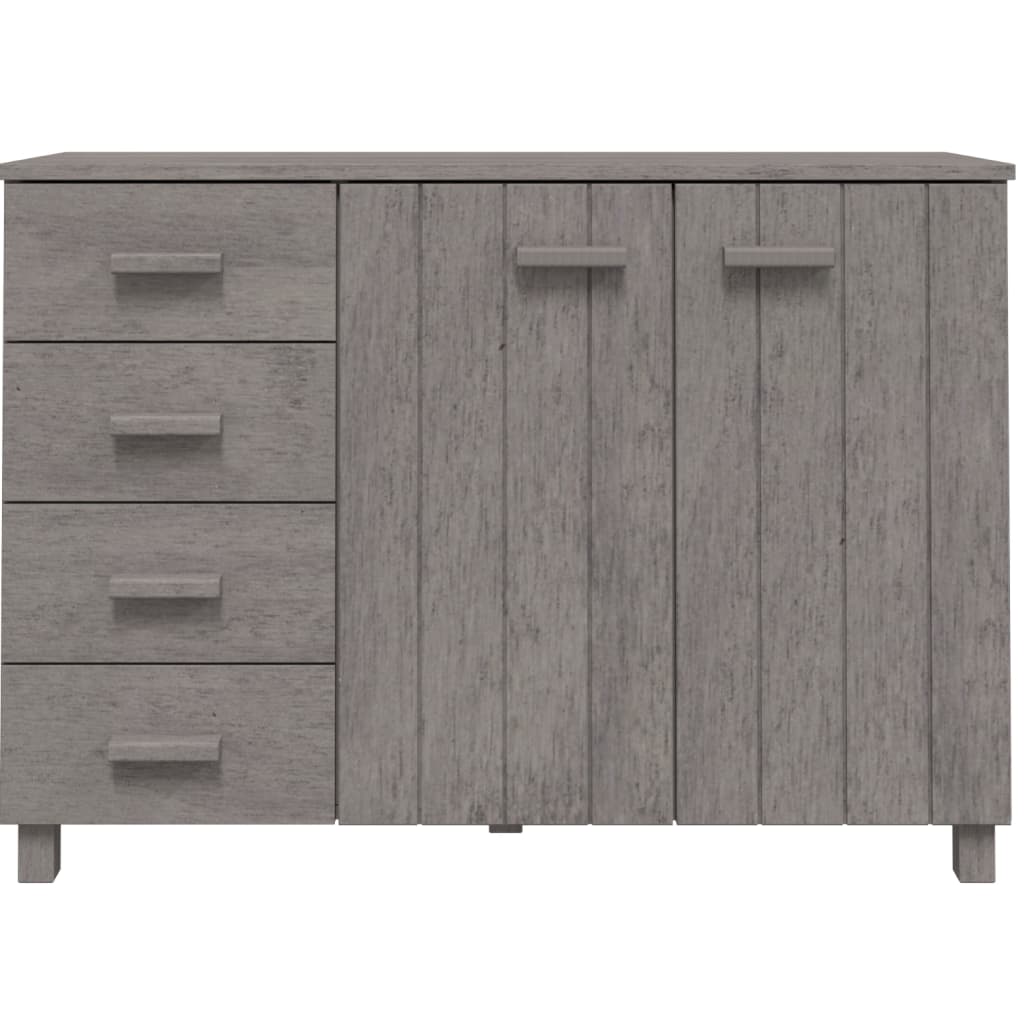 Buffet HAMAR Gris clair 113x40x80 cm Bois massif de pin