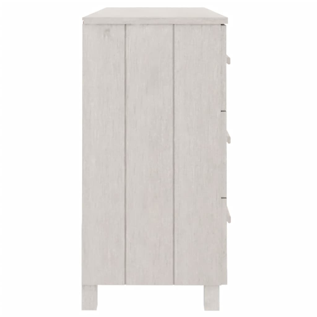 Buffet MOLDE Blanc 113x40x80 cm Bois massif de pin