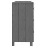 Buffet HAMAR Gris foncé 113x40x80 cm Bois massif de pin