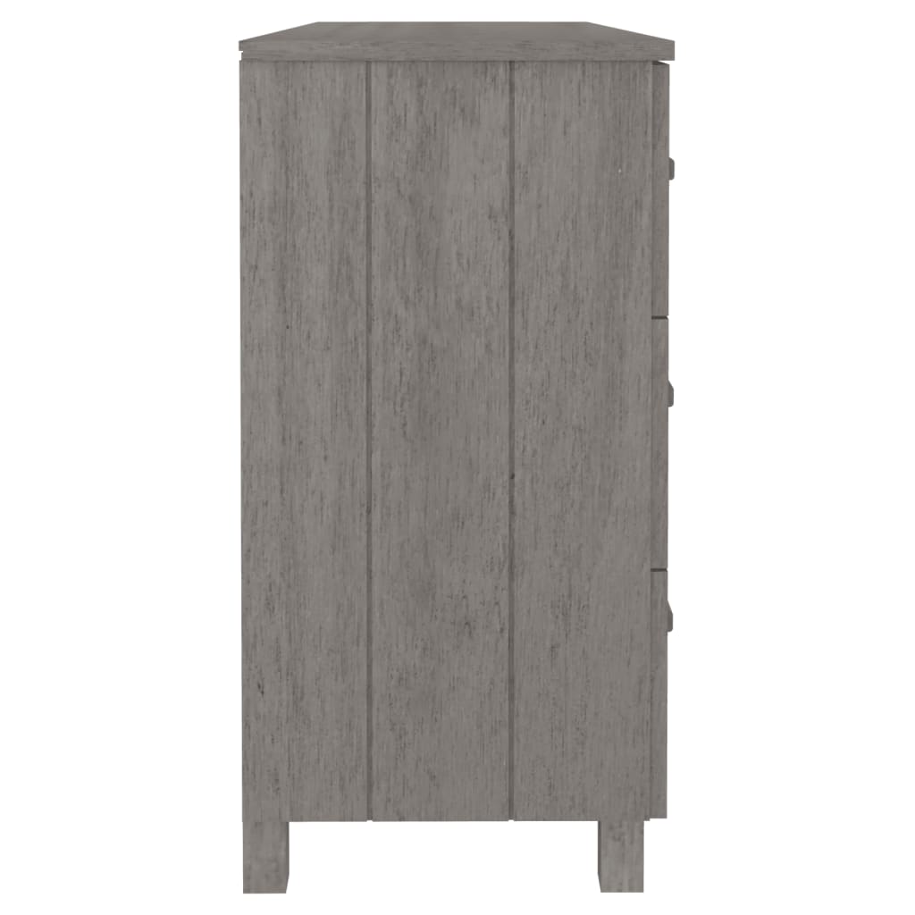 Buffet HAMAR Gris clair 113x40x80 cm Bois massif de pin