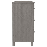 Buffet HAMAR Gris clair 113x40x80 cm Bois massif de pin