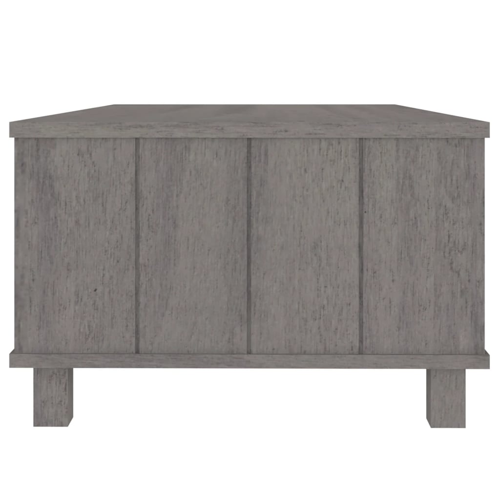 Table basse HAMAR Gris clair 100x55x35 cm Bois massif de pin