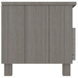 Meuble TV HAMAR Gris clair 106x40x40 cm Bois massif de pin