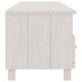 Meuble TV HAMAR Blanc 158x40x40 cm Bois massif de pin