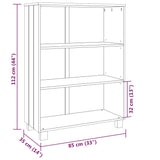 Bibliothèque HAMAR Marron miel 85x35x112 cm Bois de pin massif