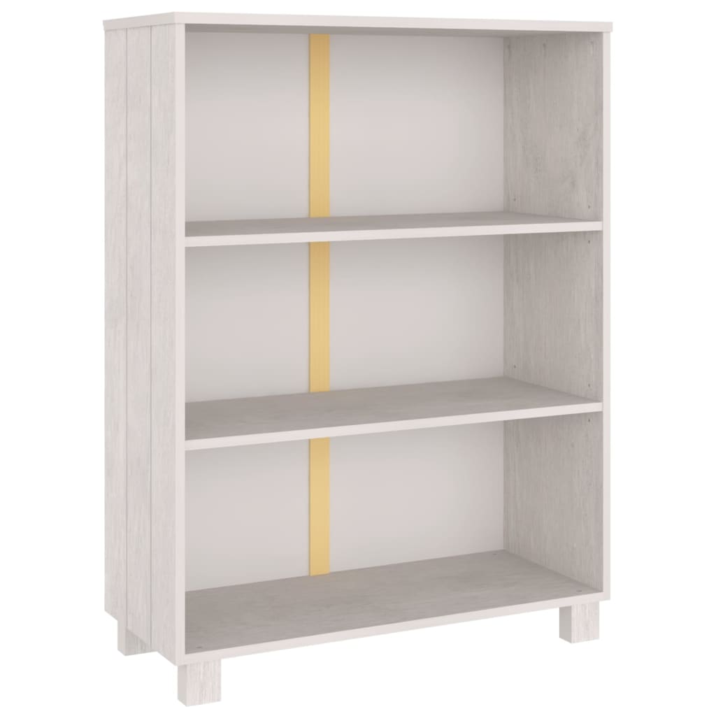 Bibliothèque HAMAR Blanc 85x35x112 cm Bois de pin massif