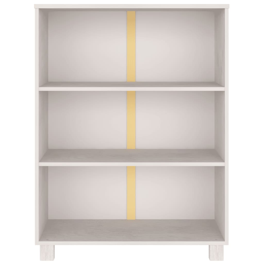 Bibliothèque HAMAR Blanc 85x35x112 cm Bois de pin massif