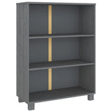 Bibliothèque HAMAR Gris foncé 85x35x112 cm Bois de pin massif