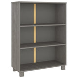 Bibliothèque HAMAR Gris clair 85x35x112 cm Bois de pin massif