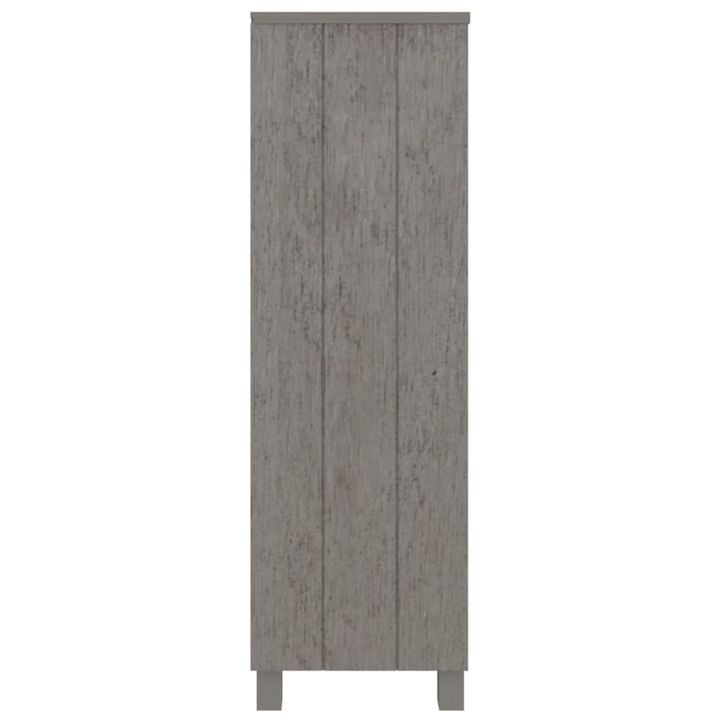 Bibliothèque HAMAR Gris clair 85x35x112 cm Bois de pin massif