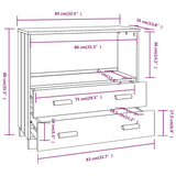 Buffet HAMAR Marron miel 85x35x80 cm Bois massif de pin