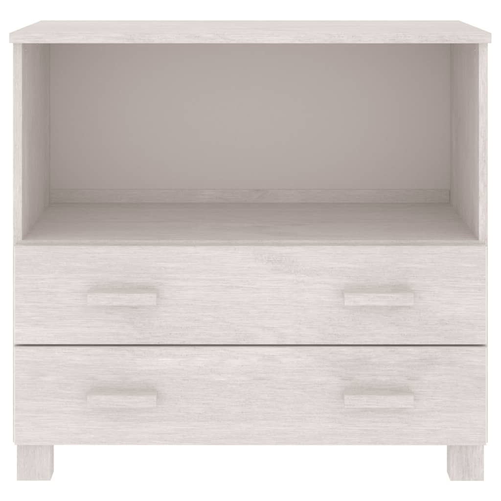 HAMAR White Sideboard 85x35x80 cm Solid pine wood