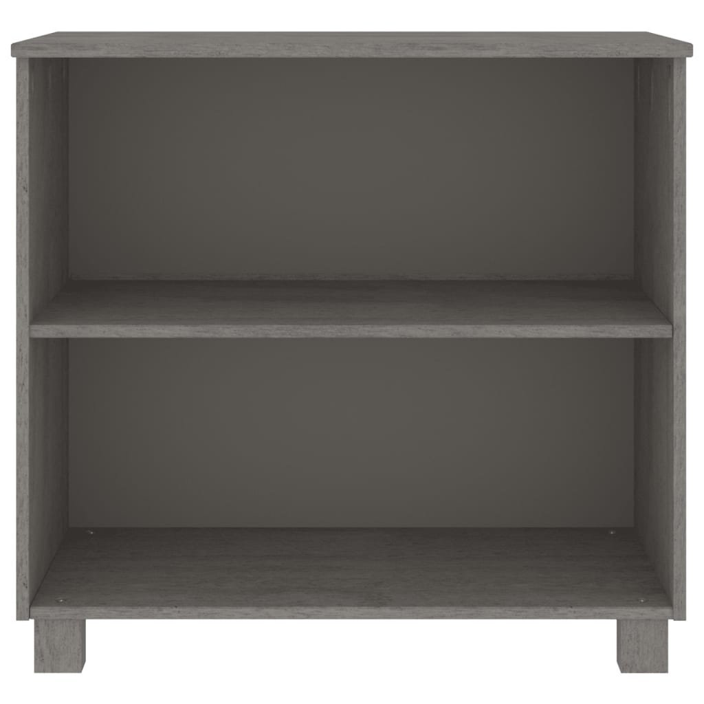 HAMAR Sideboard Light Grey 85x35x80 cm Solid Pine Wood