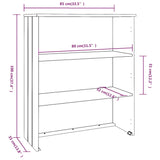 Dessus de buffet HAMAR Gris foncé 85x35x100 cm Bois de pin