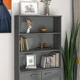 HAMAR Dark Grey Sideboard Top 85x35x100 cm Pine Wood