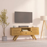 Meuble TV 110x30x35 cm Bois de teck solide