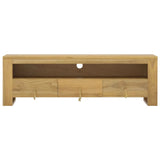 Meuble TV 110x30x35 cm Bois de teck solide