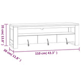 TV cabinet 110x30x35 cm Solid teak wood