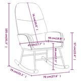 Chaise à bascule Gris clair Tissu