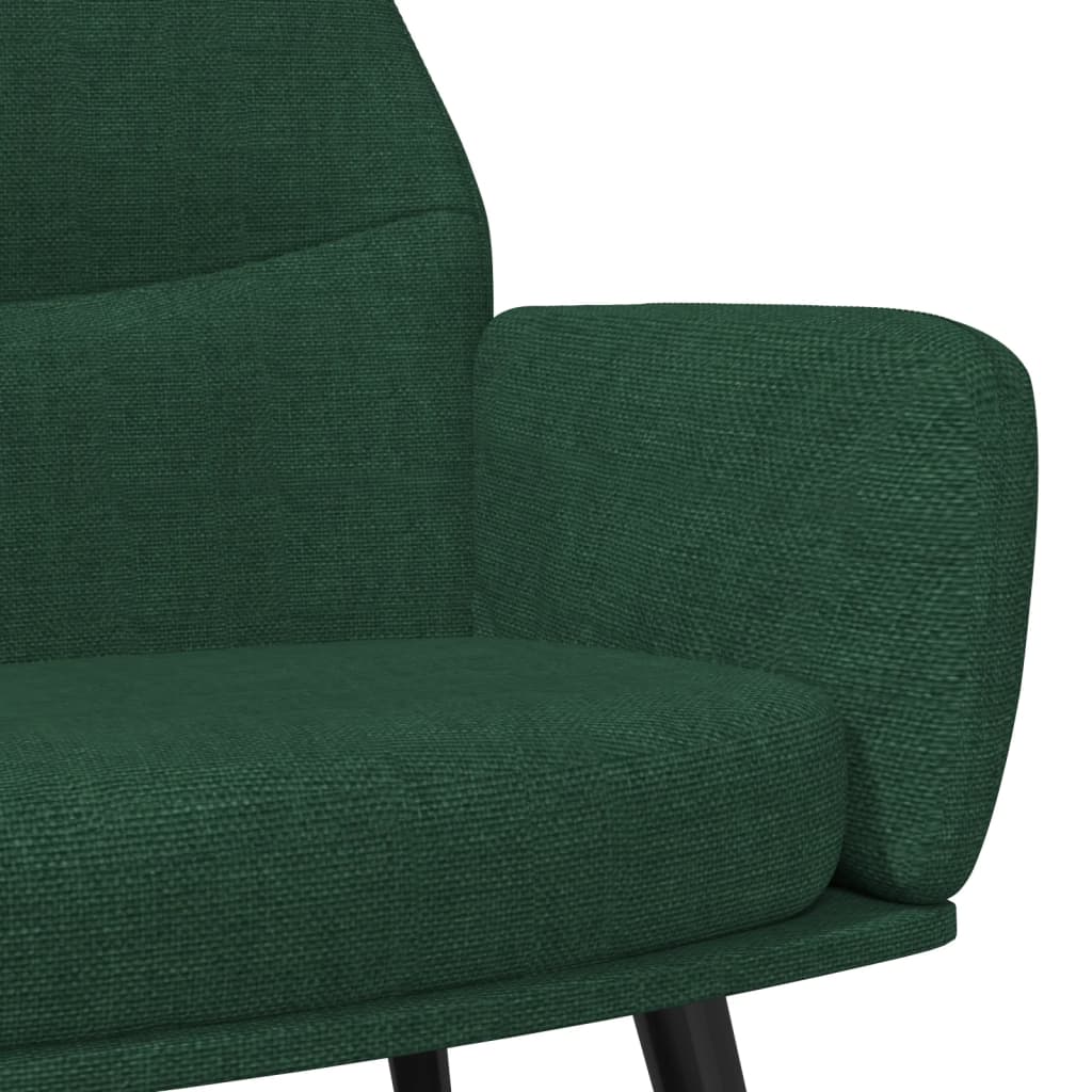 Fauteuil inclinable Vert foncé Tissu