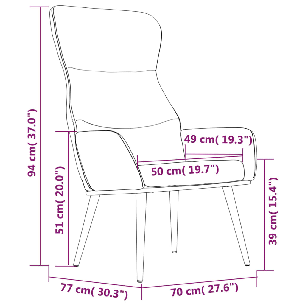 Fauteuil inclinable Vert foncé Tissu