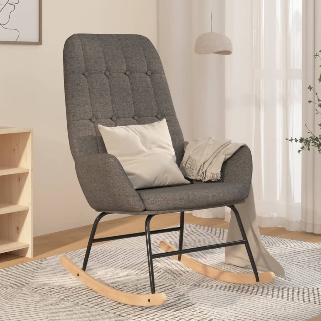 Chaise à bascule Gris clair Tissu