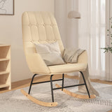 Chaise à bascule Crème Tissu