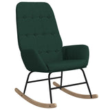 Chaise à bascule Vert foncé Tissu