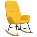 Chaise à bascule Jaune moutarde Tissu