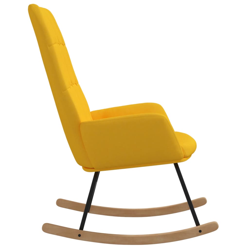 Chaise à bascule Jaune moutarde Tissu