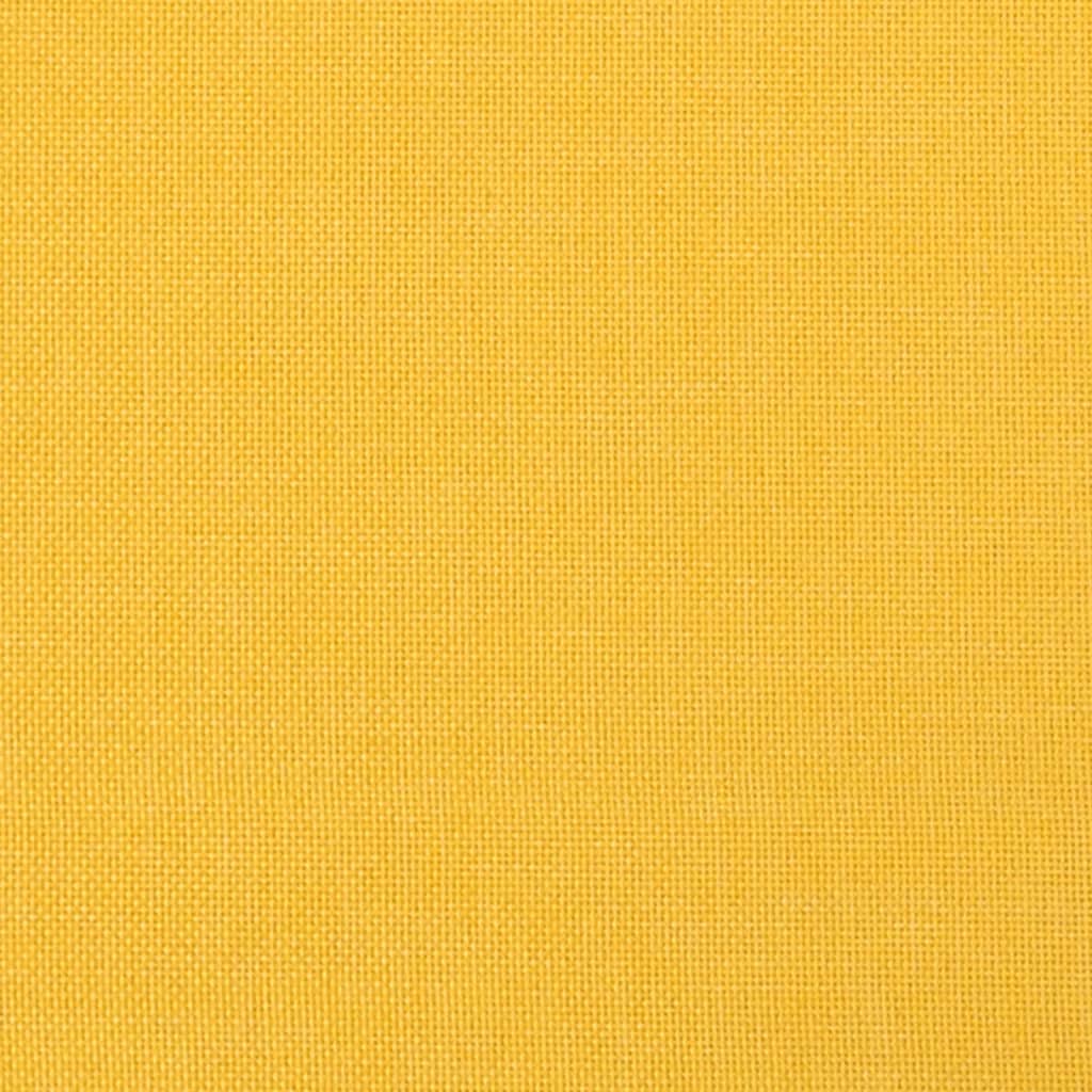 Repose-pied Jaune moutarde 45x29,5x35 cm Tissu et similicuir