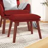 Fußhocker Rot 45x29,5x35 cm Stoff