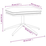 Brauner Fußhocker 60x60x35 cm Stoff