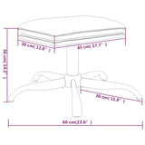 Taupefarbener Fußhocker 60x60x36 cm Stoff