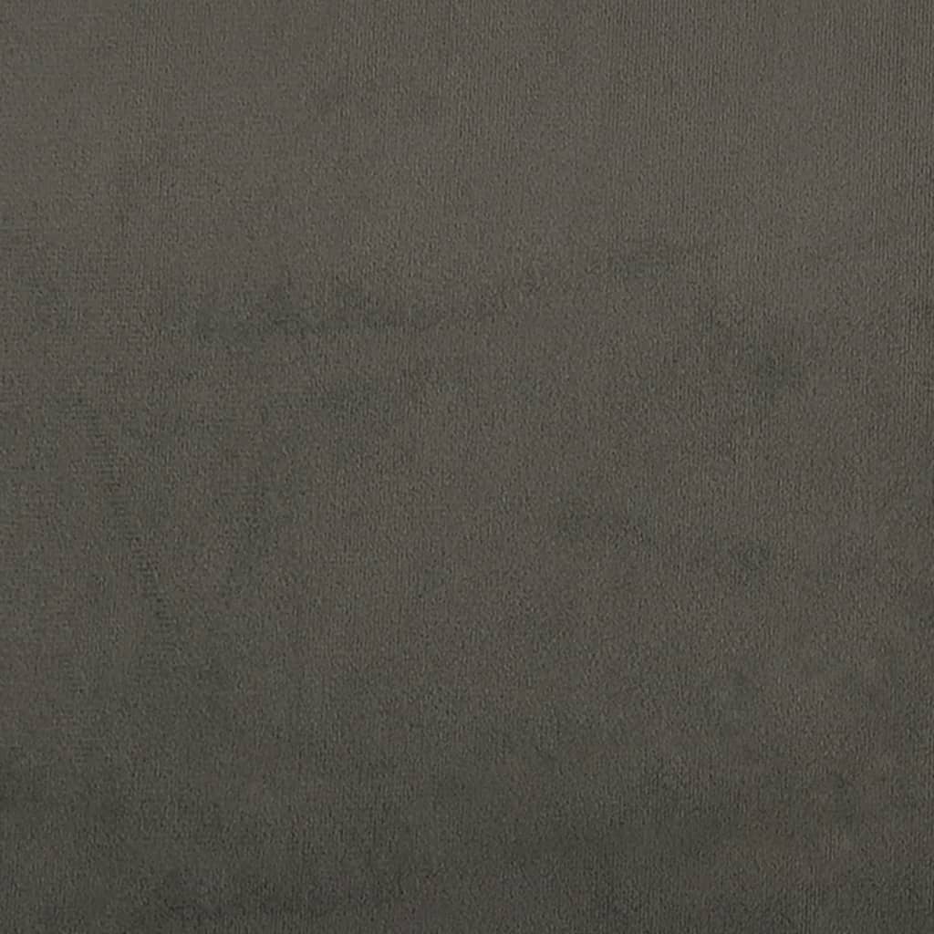 Repose-pied Gris foncé 60x60x36 cm Velours