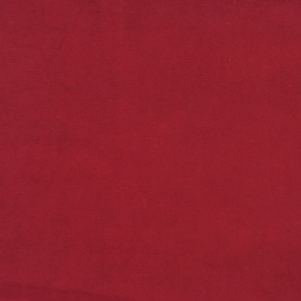 Repose-pied Rouge bordeaux 60x60x36 cm Velours