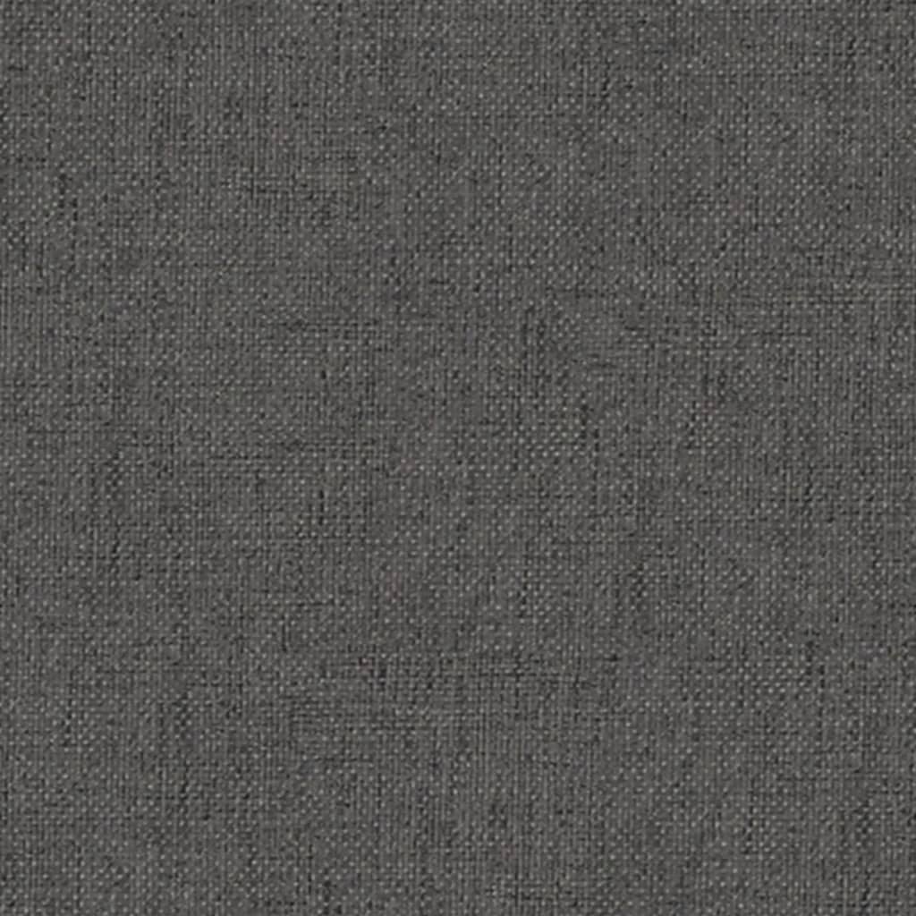 Repose-pied Gris foncé 60x60x36 cm Tissu et similicuir