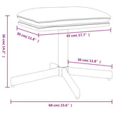 Senfgelber Fußhocker 60x60x36 cm Samt