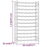 Bottle rack for 72 bottles White Metal